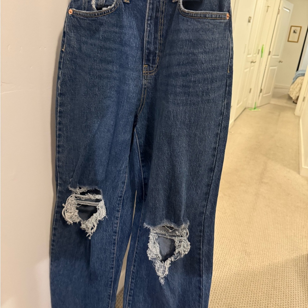 Wild Fable High Rise Blue Distressed Jeans